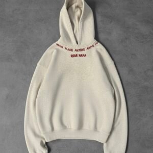 ' 2pac ' Beige & gray Oversized Hoodie relaxed