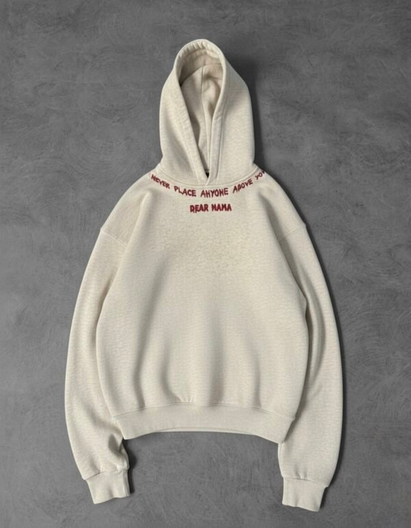 ' 2pac ' Beige & gray Oversized Hoodie relaxed